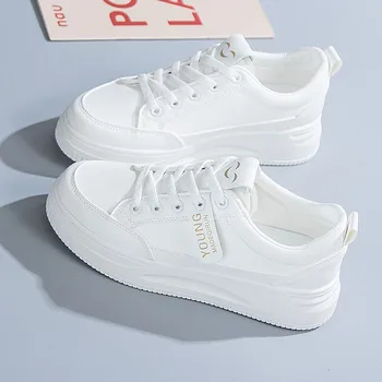 Kadın Ayakkabı moda ayakkabılar Bahar Trendi Rahat Flats Sneakers Kadın Yeni Moda Konfor Beyaz vulkanize platform ayakkabılar