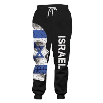Israil Amblemi Renkli Abd 3D Baskı Pantolon Erkekler Sweatpants Casual Uzun Joggers Streetwear Sonbahar Gevşek spor pantolon Özel