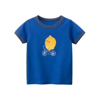 Yaz Çocuk Giyim Erkek T Shirt Pamuk Dinozor kısa kollu tişört Çocuk Erkek Rahat Sevimli T-shirt 1-8Years Gömlek
