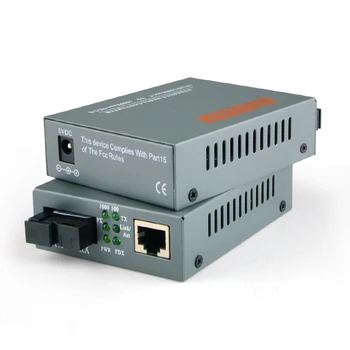 1 Çift 10 / 1001000Base Netlink HTB-GS-03-AB Tek modlu simpleks Fiber Optik RJ45 İnternet Medya Dönüştürücü 20KM Fiber TTransceiver