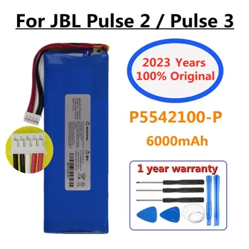 100 % Orijinal Hoparlör Yedek Pil JBL Pulse3 Pulse2 Darbe 2 Darbe 3 P5542100-P 6000mAh kablosuz bluetooth Pil