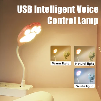 Ses Kontrolü Masa Lambası Gece Lambası Gözler Koruma dimer led'li ışık USB masa lambası Öğrenci Yurdu Yatak Odası Okuma