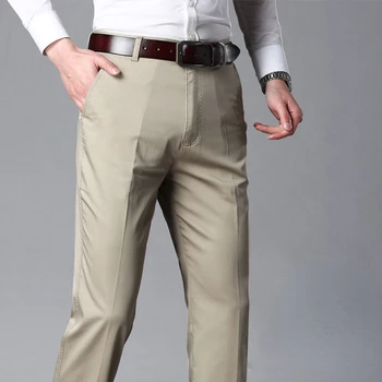 2022 Yaz Erkek Yeni Moda İş İnce Takım Elbise Pantolon Erkekler Resmi Düz Renk Uzun Elbise Pantolon Erkek Baggy Ofis Pantolon A227
