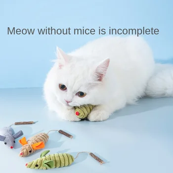 Kedi oyuncaklar simülasyon smartweed tease kediler fareler kedi nane ahşap gün beri hi saptırma kedi kedi nane pet malzemeleri