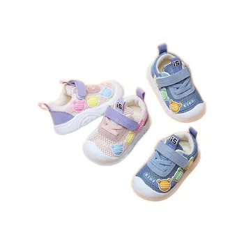 Çocuk spor ayakkabı ilkbahar ve yaz yeni kız ve erkek through-net yumuşak taban rahat ayakkabılar bebek 1-3 Yıl bebek ayakkabısı