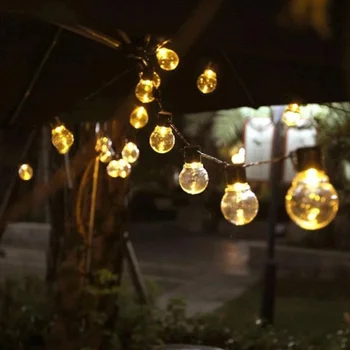 38 LED ampuller Güneş enerjili / AA pil lambası 6M 10M dize ışıkları açık tatil ev perde Bahçe Noel Partisi yıldönümü dekoru