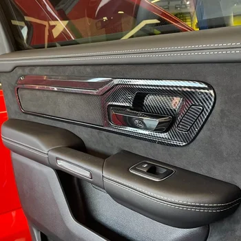 1 Takım Araba İç Kapı Kolu Kase Paneli krom çerçeve Düzeltir için Dodge RAM 1500 TRX T-REX 2023-İç Dekorasyon