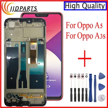 6.2 inç LCD OPPO A3S CPH1803 LCD ekran Ekran Dokunmatik Panel sayısallaştırıcı sensörü İçin çerçeve Meclisi ile OPPO A5 LCD ekran