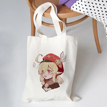 Ev kanvas Çanta Alışveriş Çantası Oyunu Anime alışveriş Çantaları Çanta omuzdan askili çanta gündelik çanta Kadın Yüksek Kapasiteli Eko Çanta Ambalaj