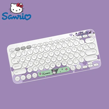 Sanrio Kuromi Usb kablosuz bluetooth Klavye Pop Fare Bilgisayar Seti Güzel Taşınabilir Oyun Mekanik Klavye Moda Seti